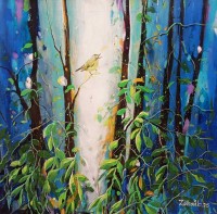 Zohaib Rind, 18 x 18 Inch, Acrylic on Canvas, Landscape Painting, AC-ZR-345 Zohaib Rind, 18 x 18 Inch, Acrylic on Canvas, Landscape Painting, AC-ZR-345